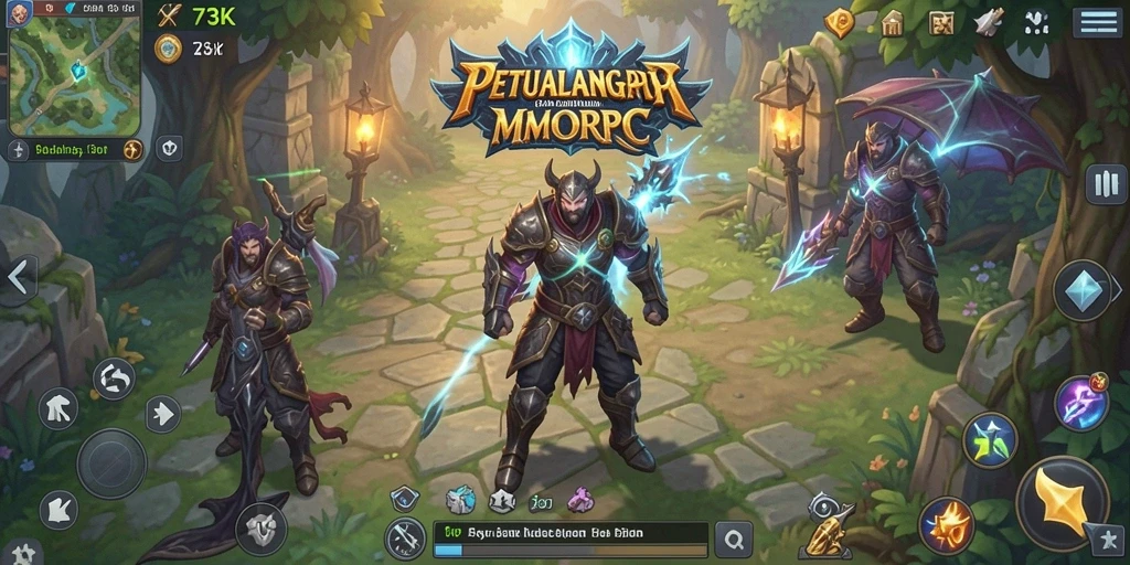 Gameplay epik dalam 73K dengan pertarungan multiplayer yang menarik.