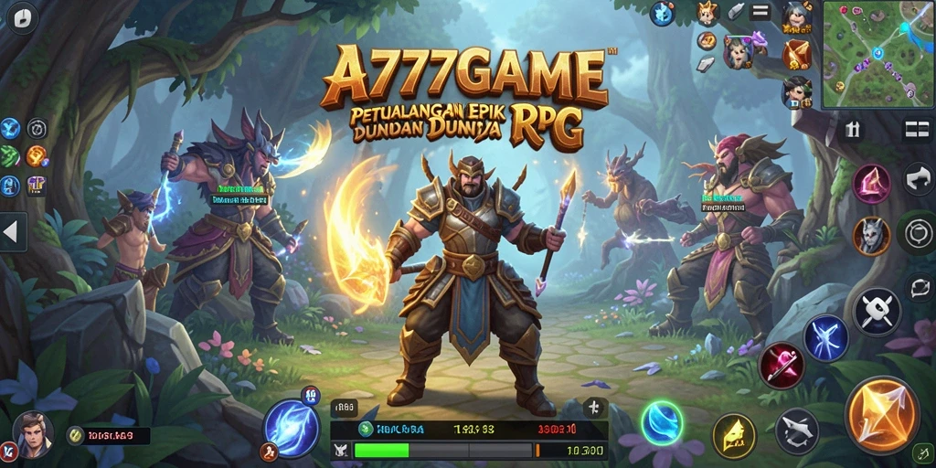 Tangkapan layar gameplay A777GAME menampilkan pertempuran epik dan grafis yang memukau.