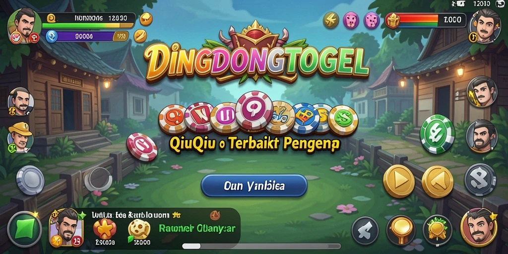Screenshot gameplay DINGDONGTOGEL menampilkan suasana permainan QiuQiu.