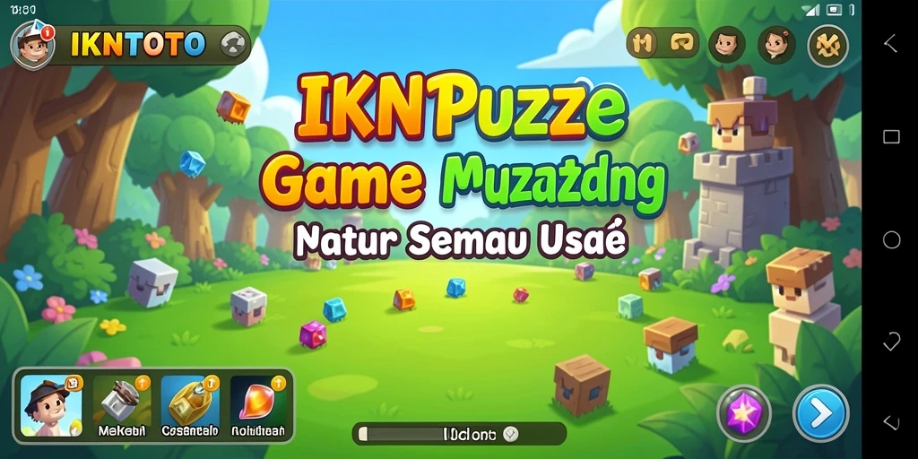 Screenshot gameplay IKNTOTO menampilkan tantangan puzzle yang menarik dan penuh warna.