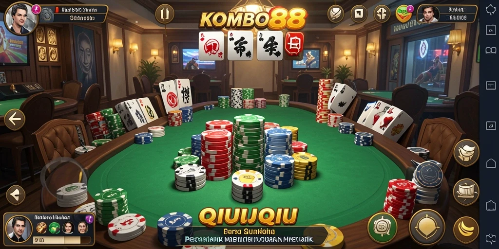 Tampilan gameplay QiuQiu yang seru dan menantang.