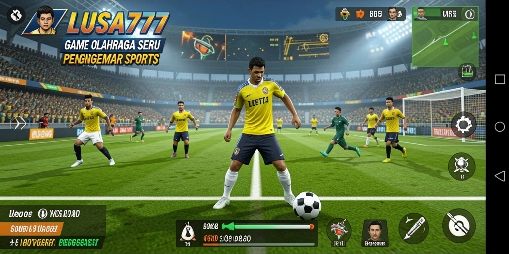 Tampilan gameplay LUSA777 yang menggembirakan dengan aksi olahraga seru.