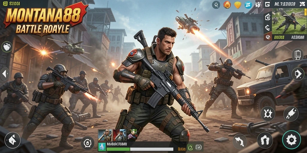 Gameplay mendebarkan di medan perang MONTANA88.