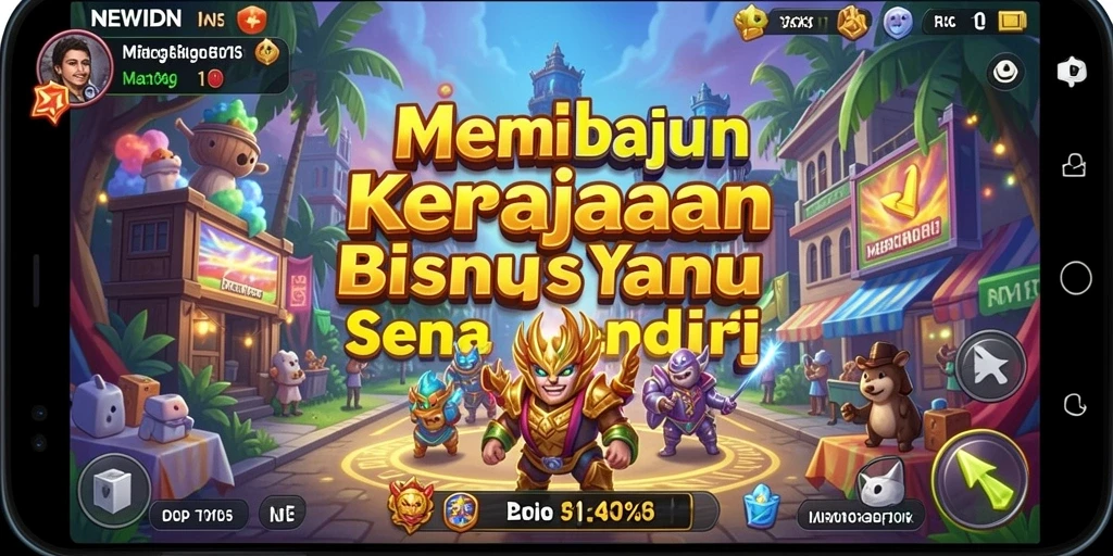 Gameplay menarik saat membangun kerajaan bisnis di NEWIDN.