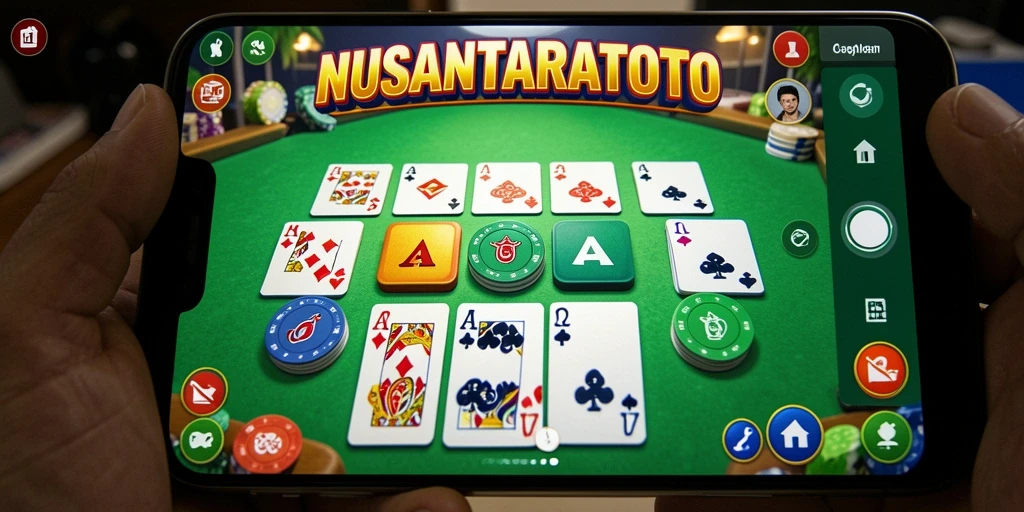 Tampilan gameplay NUSANTARATOTO yang seru saat bermain Gaple.