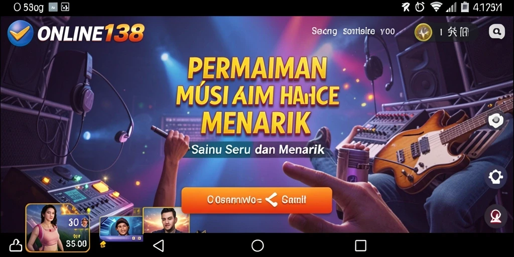 Screenshot gameplay <strong>ONLINE138</strong> yang menunjukkan pemain menikmati musik.