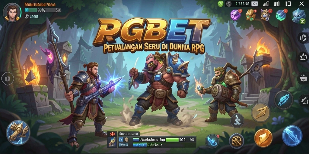 Tangkapan layar utama dari PGBET menampilkan aksi pertarungan yang seru dalam RPG.