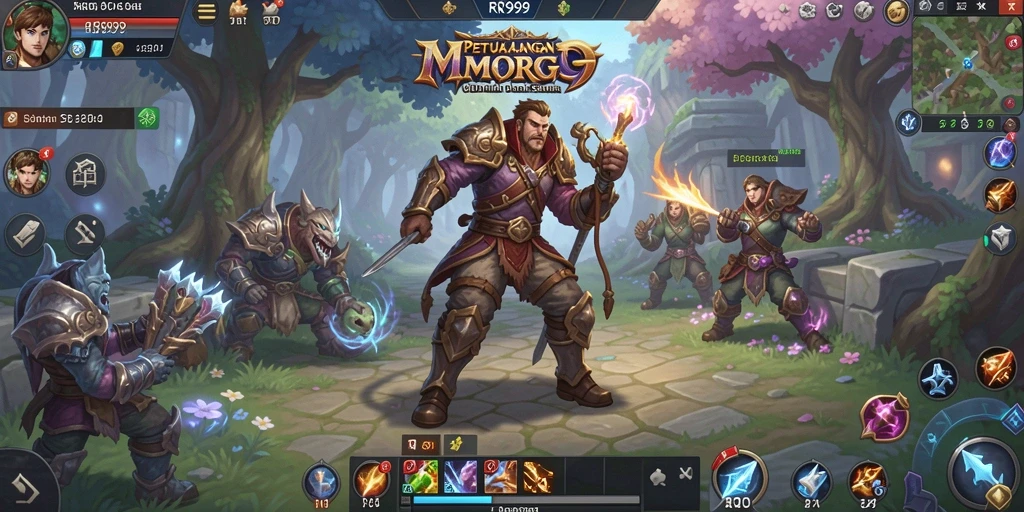 Tampilan gameplay seru di dunia RPG yang menakjubkan.