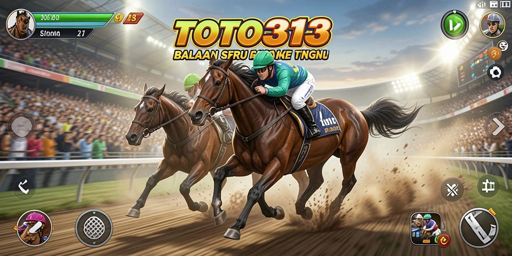 Tampilan gameplay TOTO313 saat balapan mendebarkan dan penuh aksi.